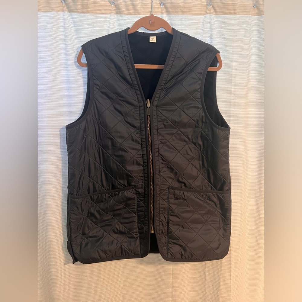 Men’s Medium Fleece-lined Barbour Polar Vest Blue